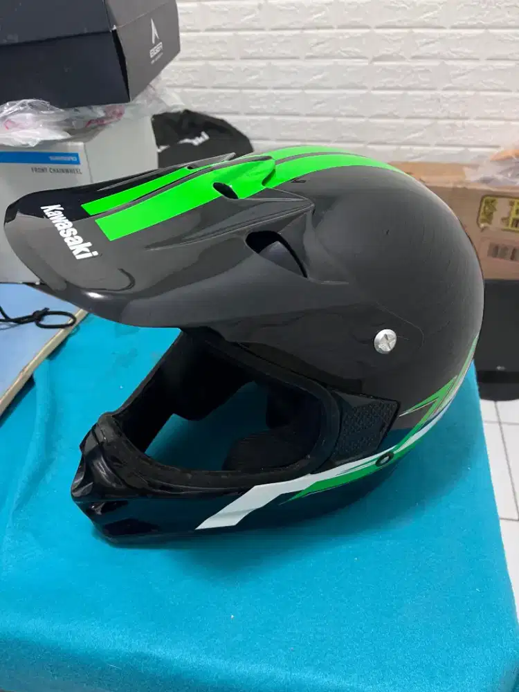 Helm Kawasaki KLX 150 Full Face Offroad Trail Cros