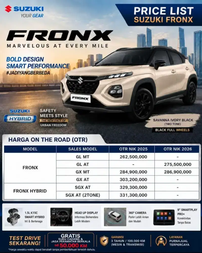 Promo Diskon Spesial Suzuki Fronx Nik 2025