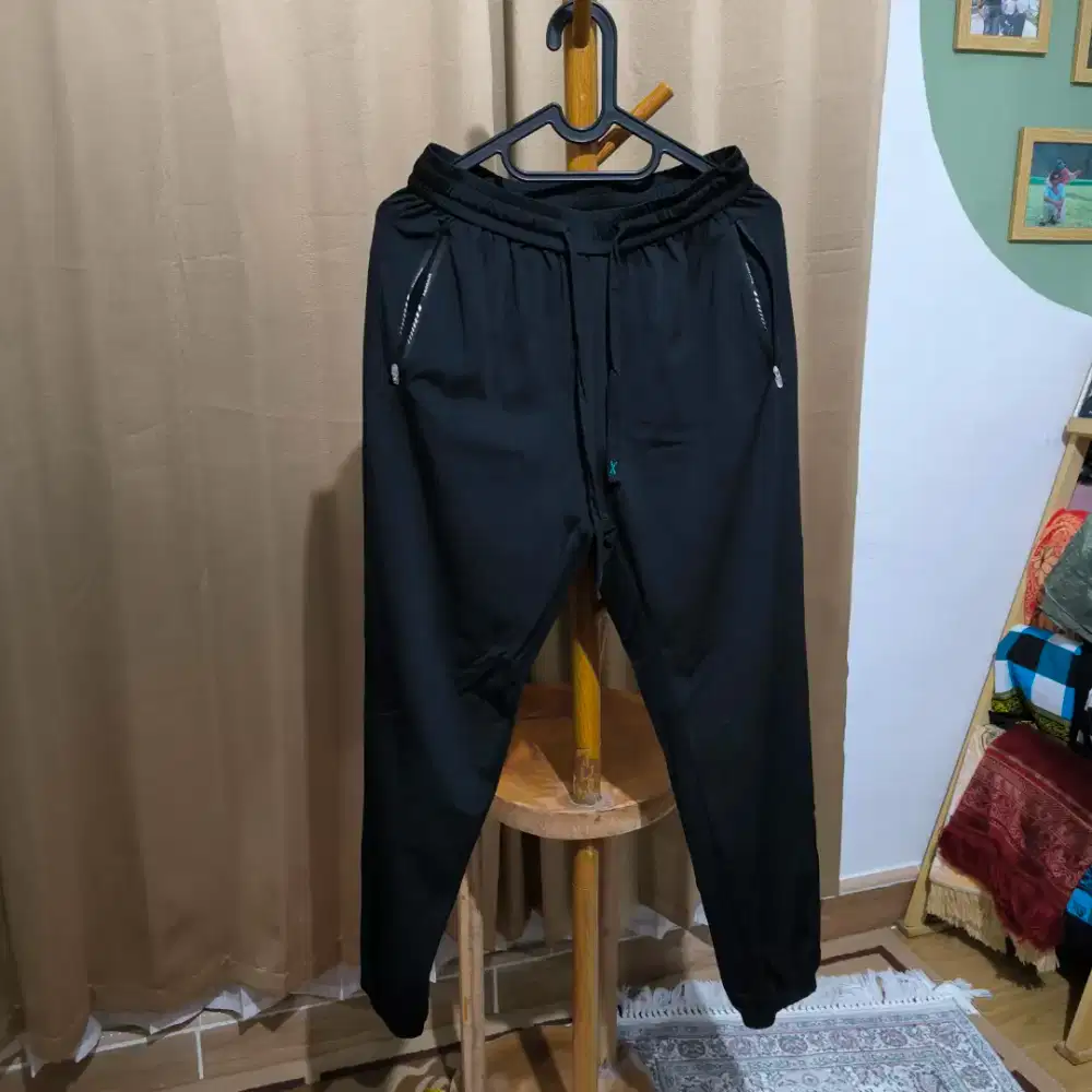 Celana Hitam Training Jogger Olahraga Lari 2XL Unisex PL