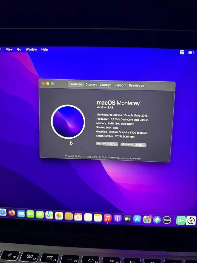Macbook pro early 2015