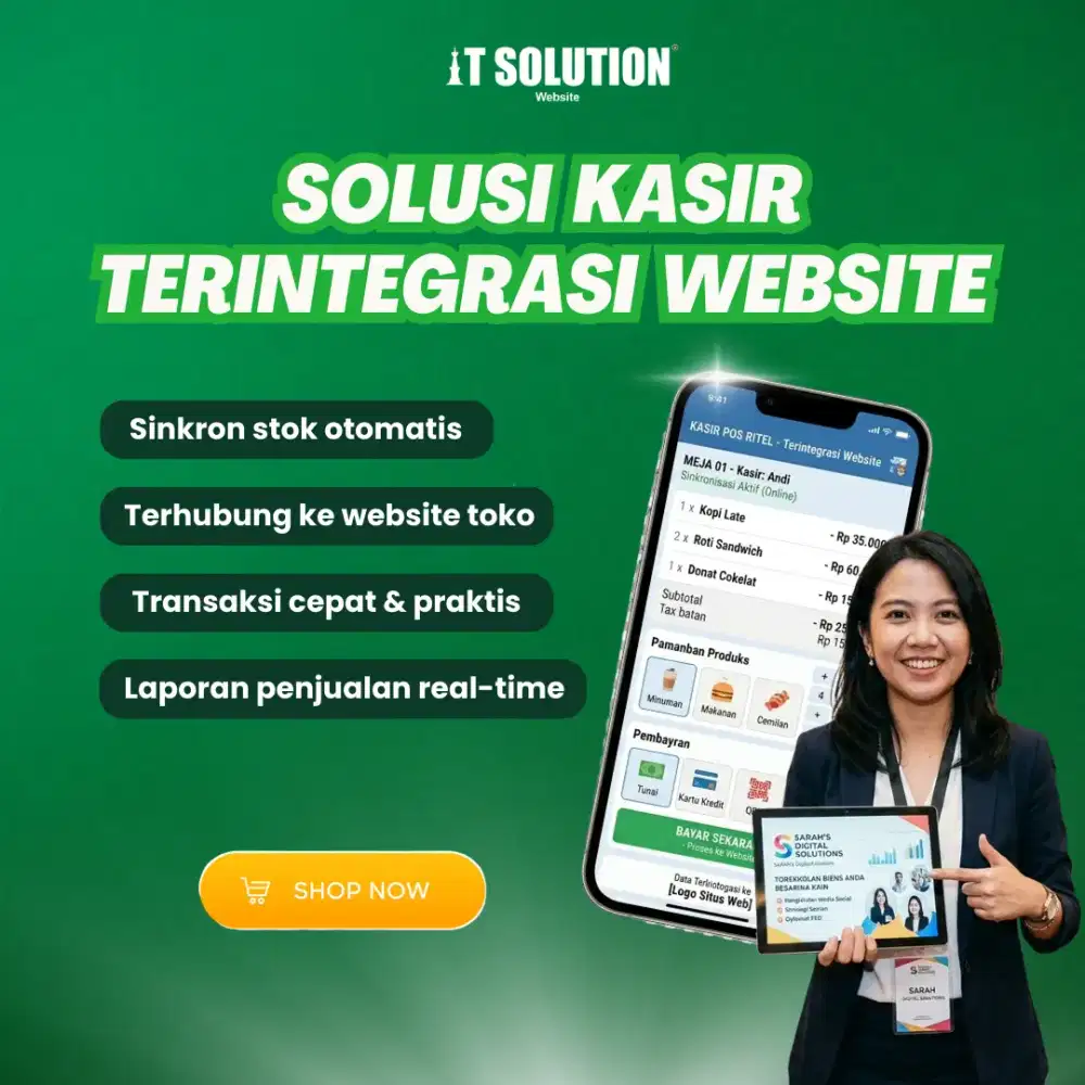 Kasir Terintegrasi Website Siap Pakai