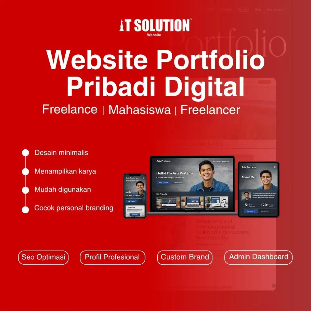 Website Portofolio Pribadi Digital Profesional di Gunung Kidul