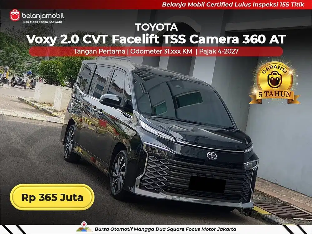 [ GARANSI 5TH ] Toyota Voxy 2.0 CVT Facelift TSS Camera360 2022/2023