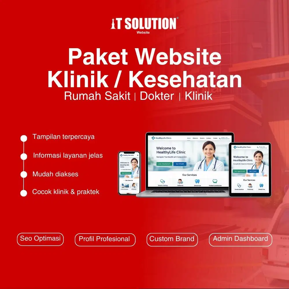 Paket Website Klinik dan Layanan Kesehatan Profesional di Gunungkidul