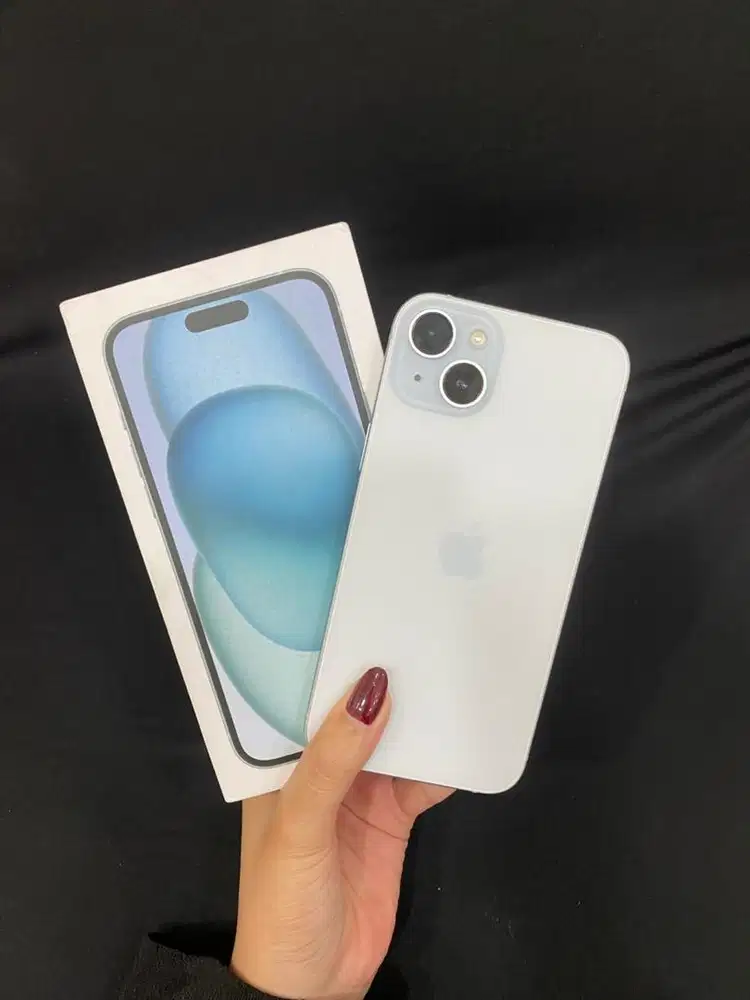 jual iphone 15plus, blue 128GB