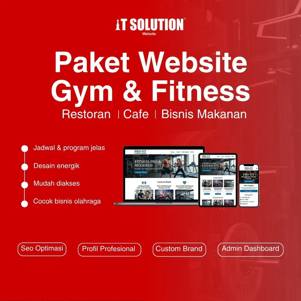 Paket Website Gym dan Fitness Profesional di Gunung Kidul