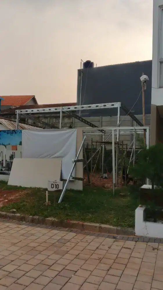 Pemasangan kanopi bajaringan dan pelapon