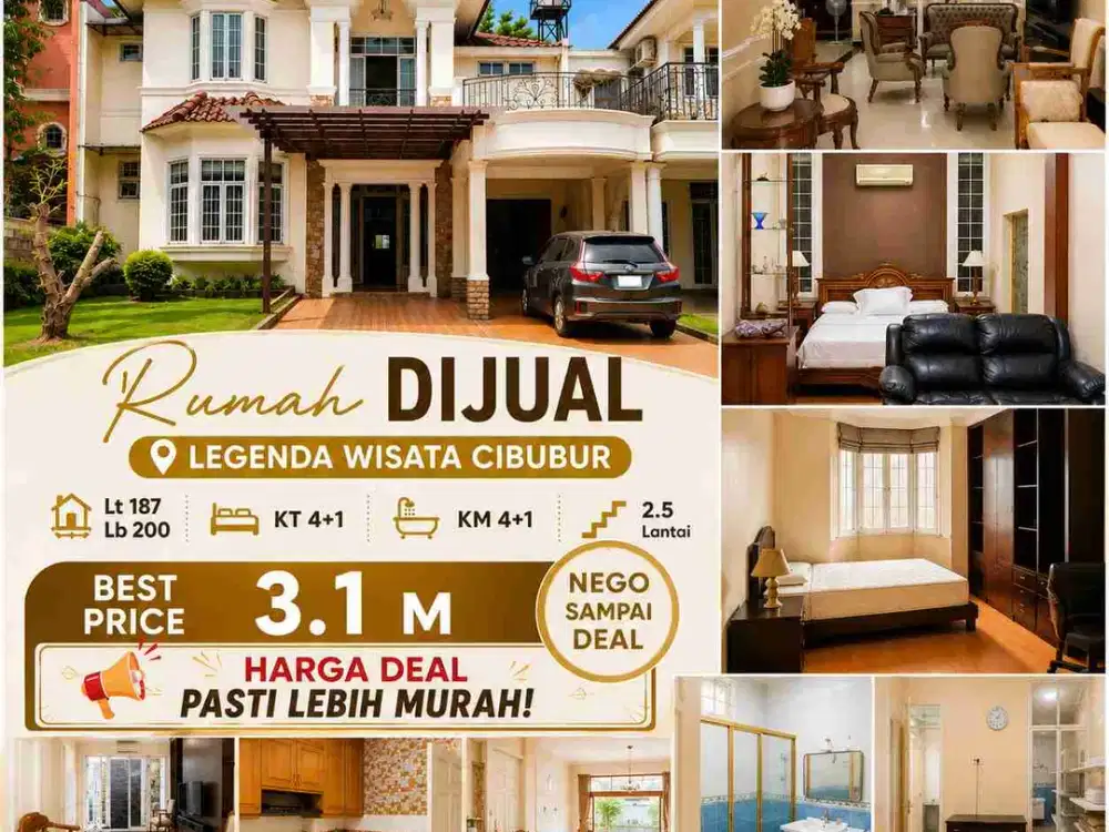 Dijual Rumah Legenda Wisata Cibubur semifurnish negotiable