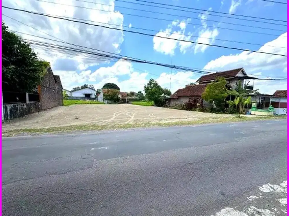 Tanah Jogja Dijual di Jl. Raya Berbah Dekat Candi Prambanan