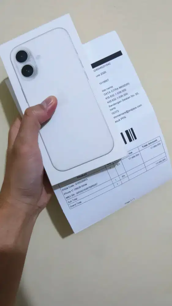 iPhone 17 256 white baru segel garansi resmi ibox