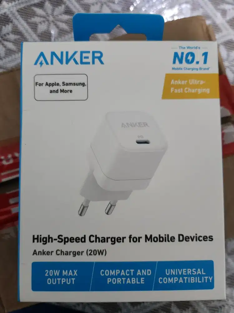 Anker Wall Charger GaN 20W Adaptor USB Fast Charging