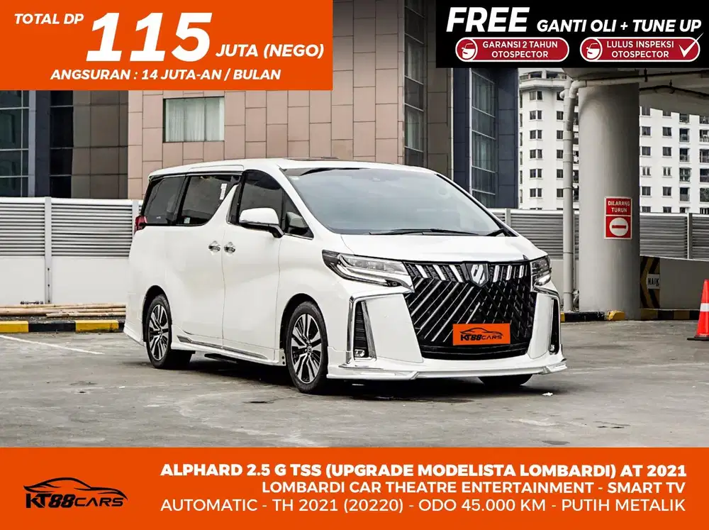 Toyota Alphard  2.5 G TSS AT(Upgrade Modelista Lombardi) tahun 2021