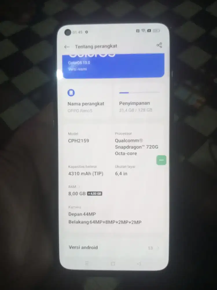 Jual cepet oppo reno 5