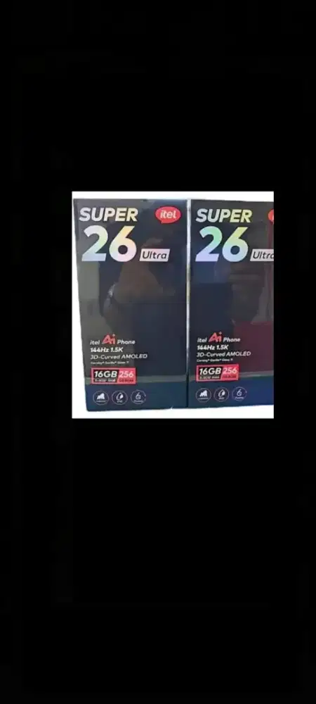 Itel super S26 ultra 256gb ram 8gb dan8/128 layar lengkung