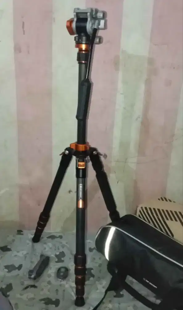 Jual KNF Concept Camera Aluminum Tripod O255C4+FH-03 with Fluid Head