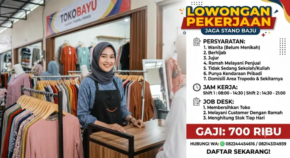Jaga stand Toko Baju