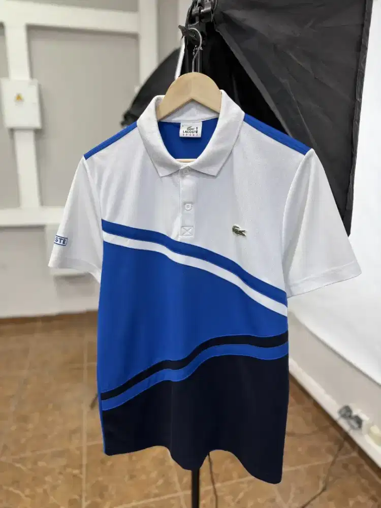 Kaos kerah Lacoste Sport Tennis colour block