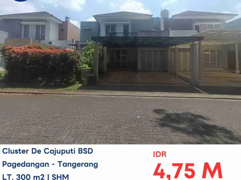 Jual Lelang Rumah di Cluster Cajuputi BSD Tangerang