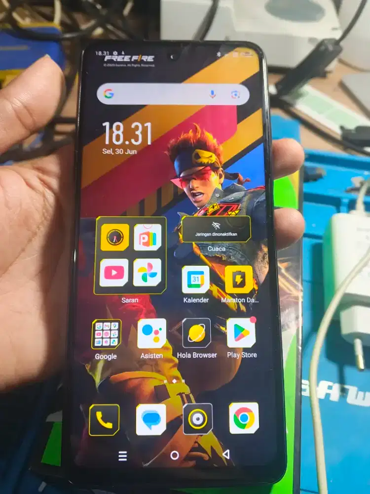 Infinix hot 30 8/128 minus lcd ada noda