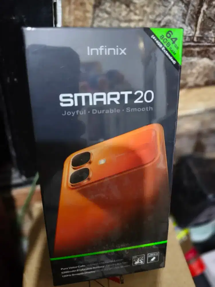 INFINIX SMART 20 ORANGE RAM 4+4/64 GB ROM BARU GARANSI RESMI 12 BULAN