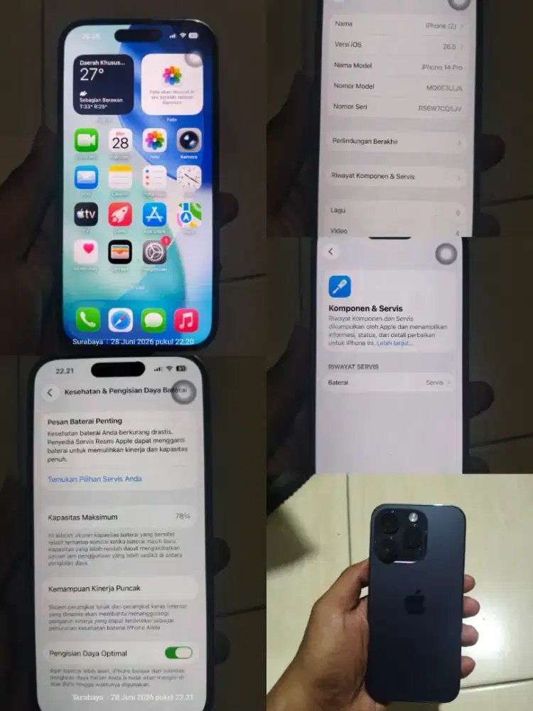 iPhone 14 pro 128inter all operator