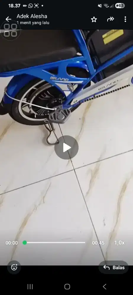 Sepeda listrik bekas display dipake 2x