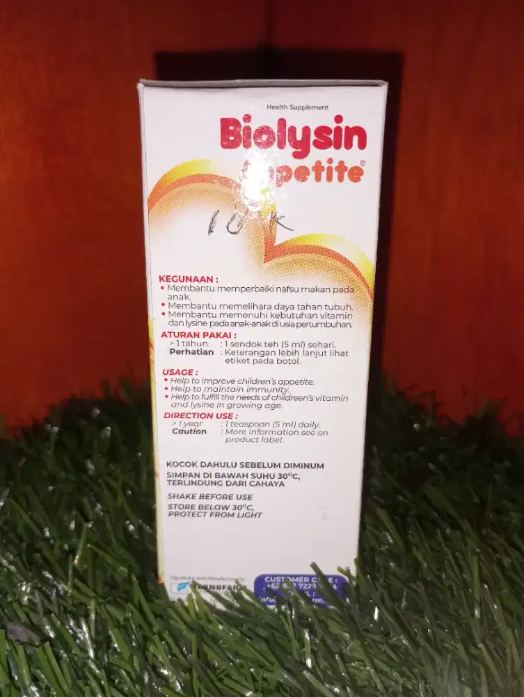 Biolysin Appetite. Memperbaiki nafsu makan & mmlihara daya thn tubuh.