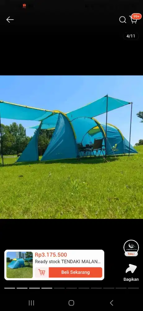 Tenda camping tendaki malano 4.1 H