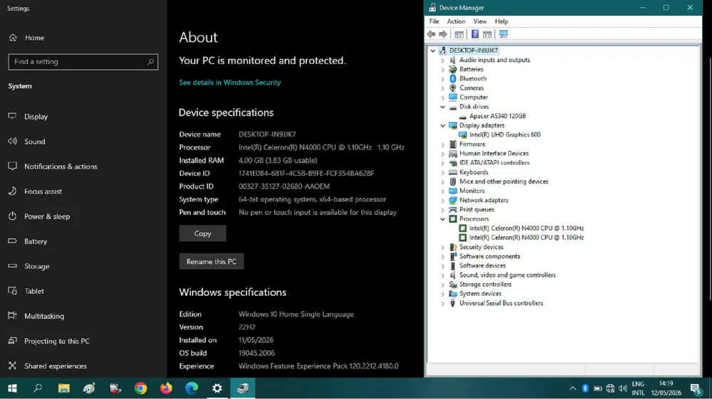 ASUS N4000 RAM 4GB Win ORI Sound AJIB Mulus Garansi Toko FISIK