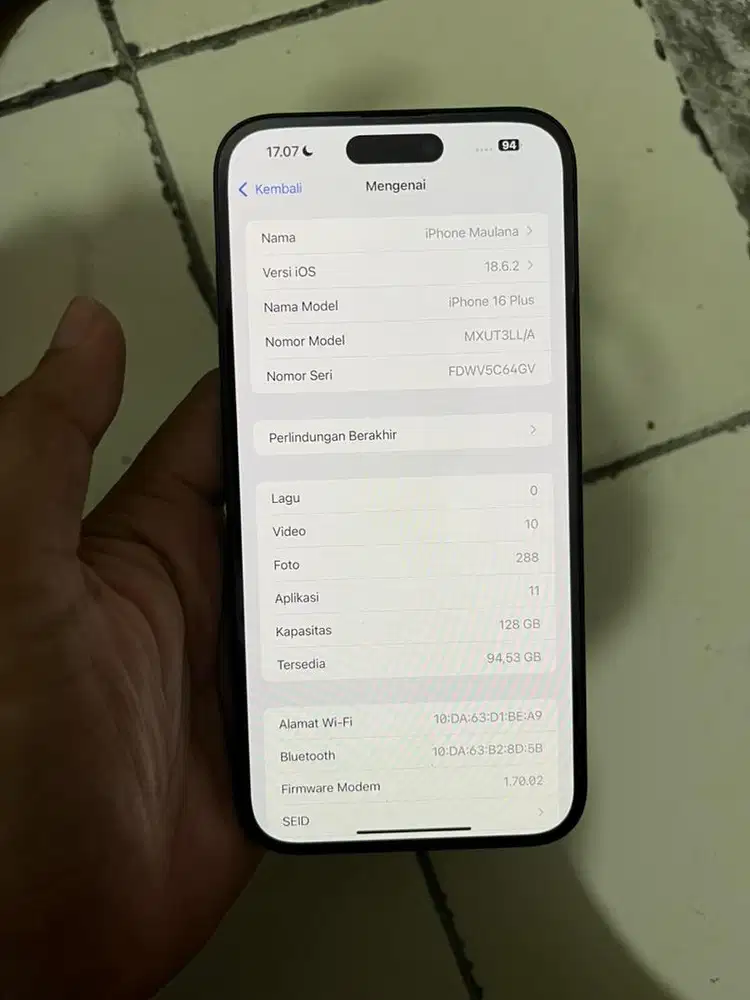 iPhone 16+ Black Inter