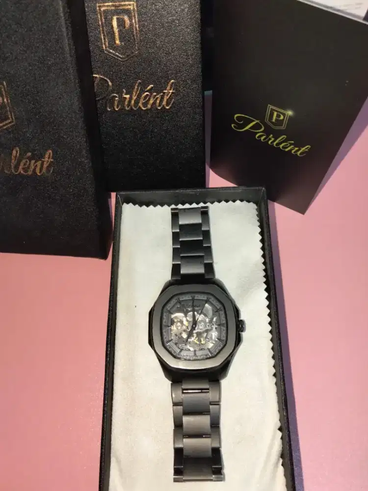 JAM TANGAN KINETIK MERK PARLENT-GALLANT PHANTOM STEEL