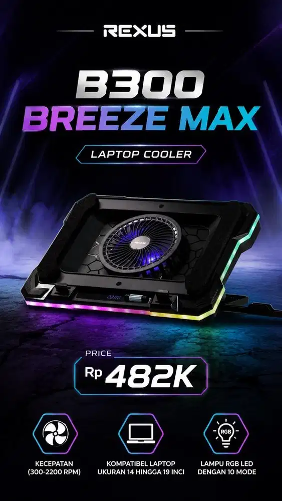 Rexus Cooling Pad Breeze Max B300