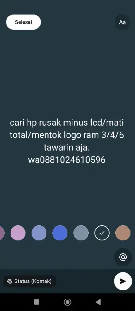 cari hp rusak minus