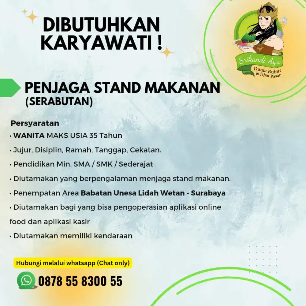 Lowogan kerja wanita