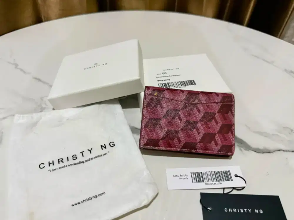 Christy NG Rossi Bifold CardHolder Burgundy (nego)