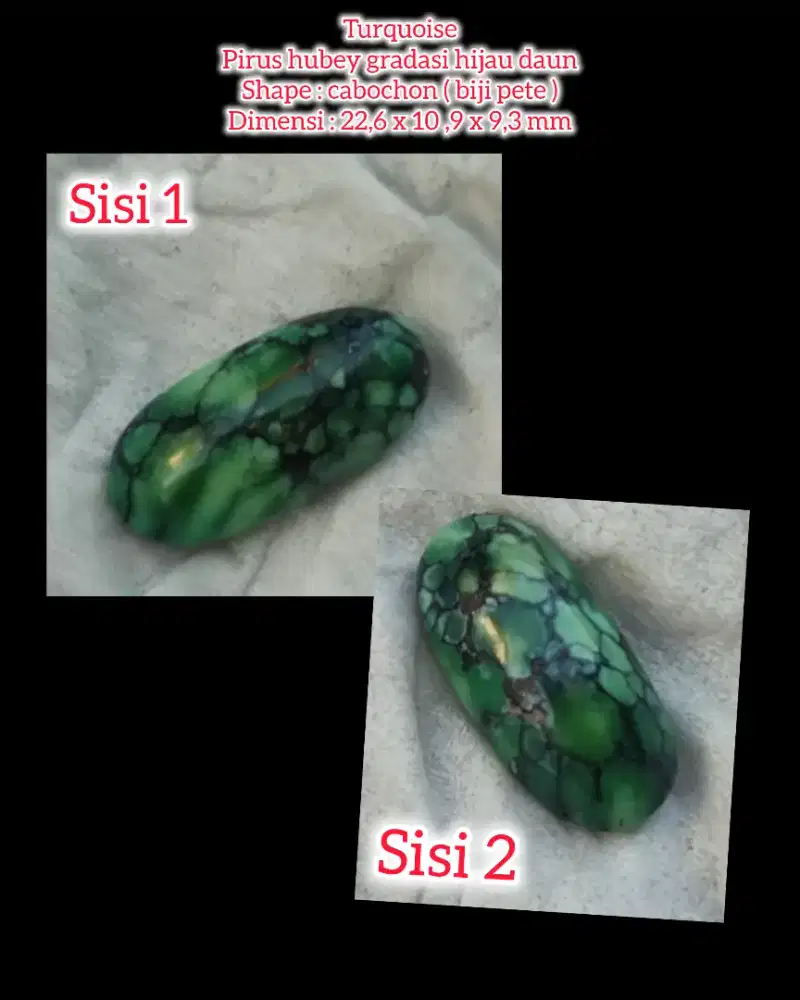 Pirus gradasi hijau daun bukan Bacan,cat eye,ruby,zamrud