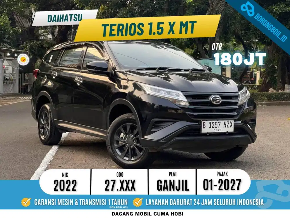 Daihatsu Terios 1.5 X MT 2022 Hitam low KM