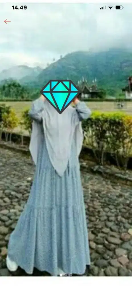 Baju gamis dan khimar mini mayra
