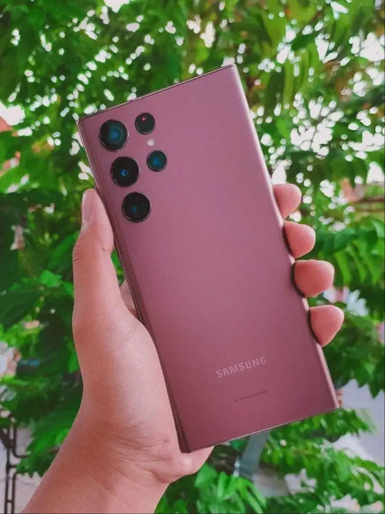 [SEIN] Samsung S22 Ultra 12/128 Burgundy Mulus Fungsi Normal Pribadi