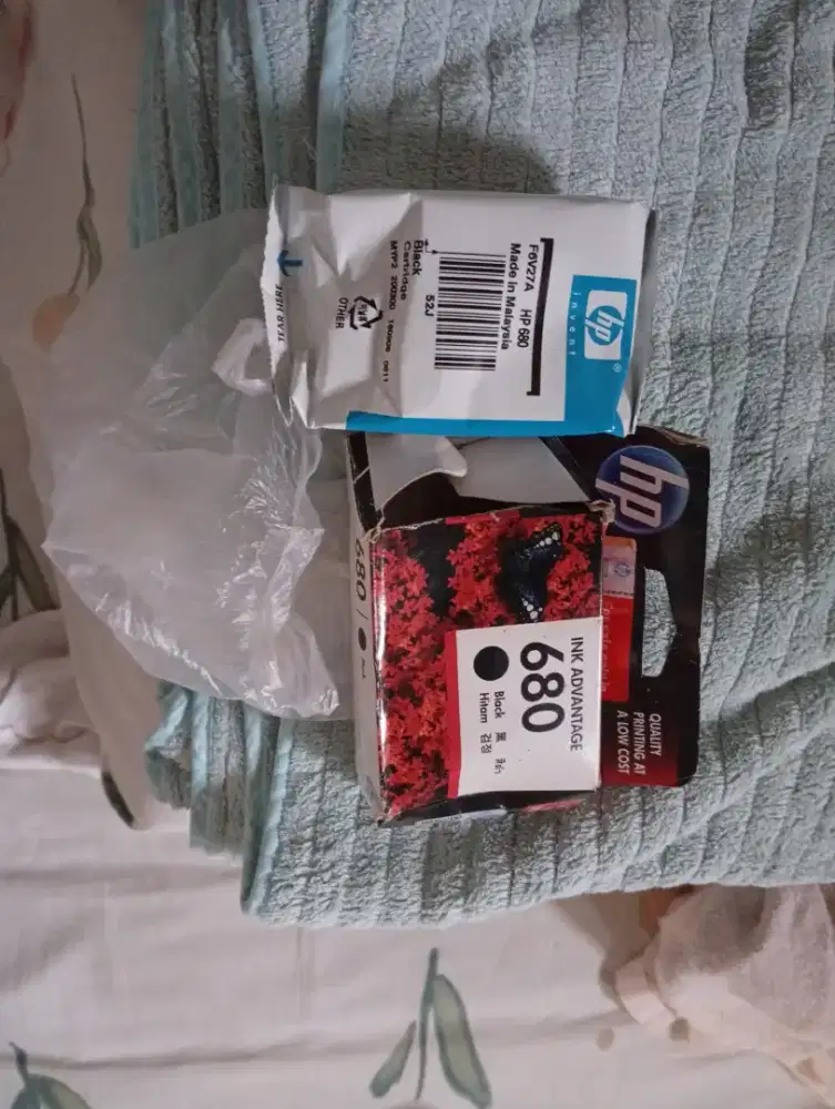 Cartridge printer merek hp tipe 680 warna hitam segel