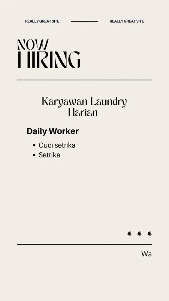 karyawan laundry