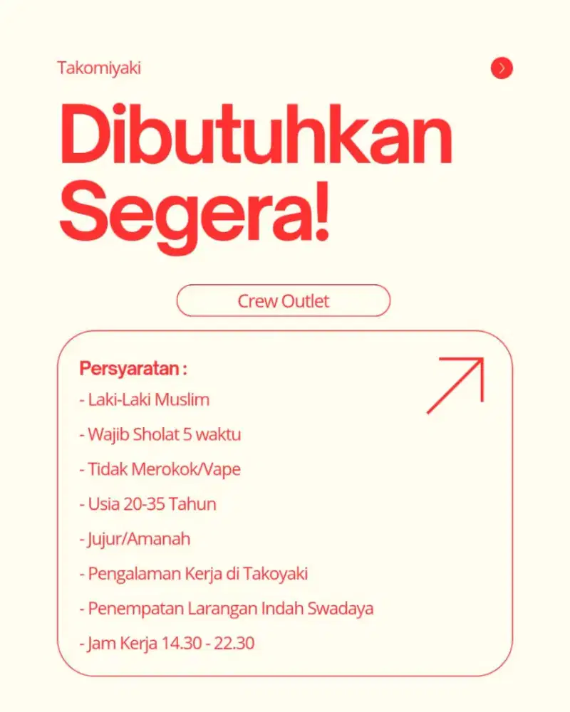 LOWONGAN KERJA TAKOYAKI