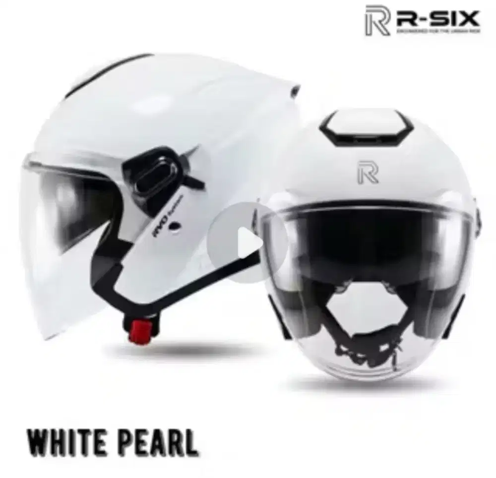 Dijual Helm Half-face R-six revolt solid (double visor)