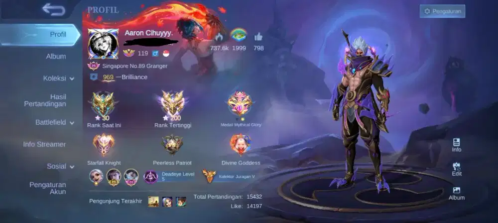 Jual akun mobile legend bang bang