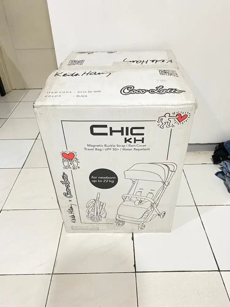STROLLER COCOLATTE KEITH HARING CHIC BLACK NEW