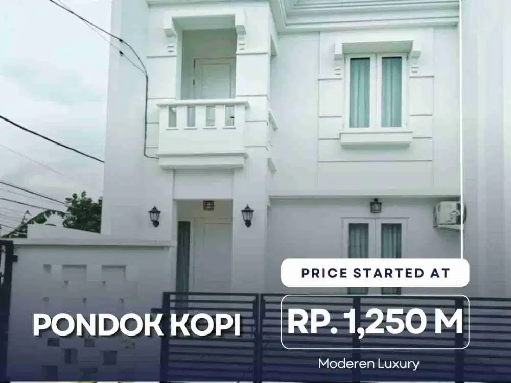 RUMAH DALAM CLUSTER PONDOK KOPI JAKARTA TIMUR, DEKAT PINTU TOL