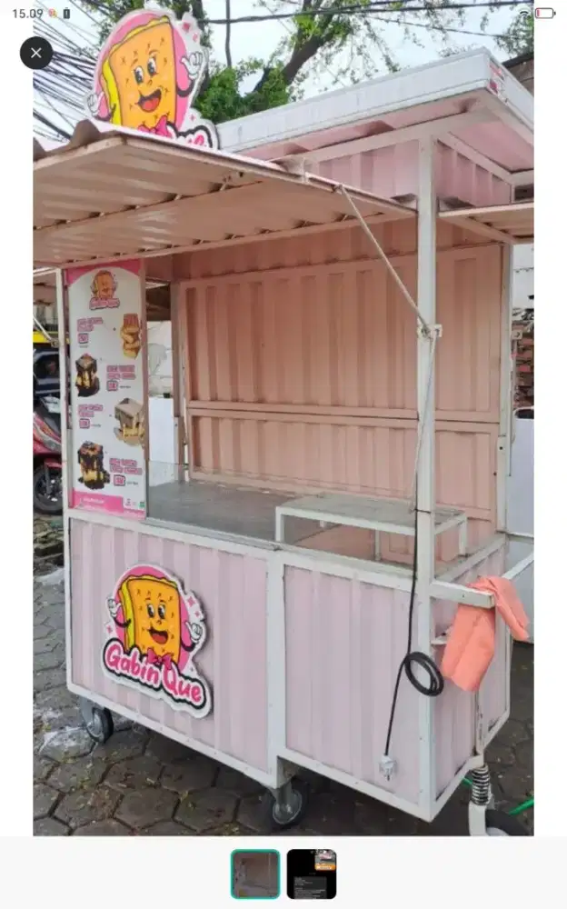 Jual gerobak pink lucu