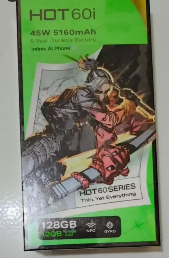 Infinix hot 60i ram 128gb silver