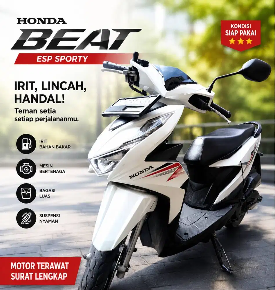 Beat 2020 Putih – Siap Pakai, Mesin Original, Kondisi Terawat