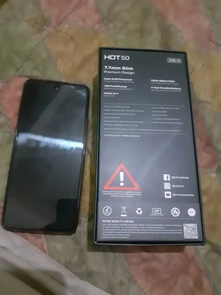 Infinix Hot 50 6+6RAM 256GB Full Set (bekas)